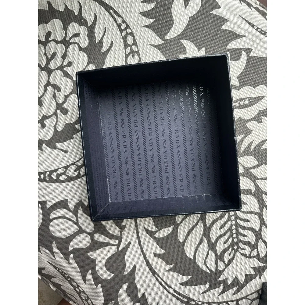 Prada Milano Gift Box 10.5 X 6 X 6 Aprox Storage Empty Black Present Luxury